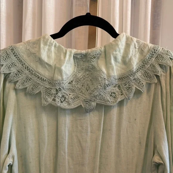 Ulla Johnson Light Green Long Sleeve Linen Dress - Picture 11 of 14